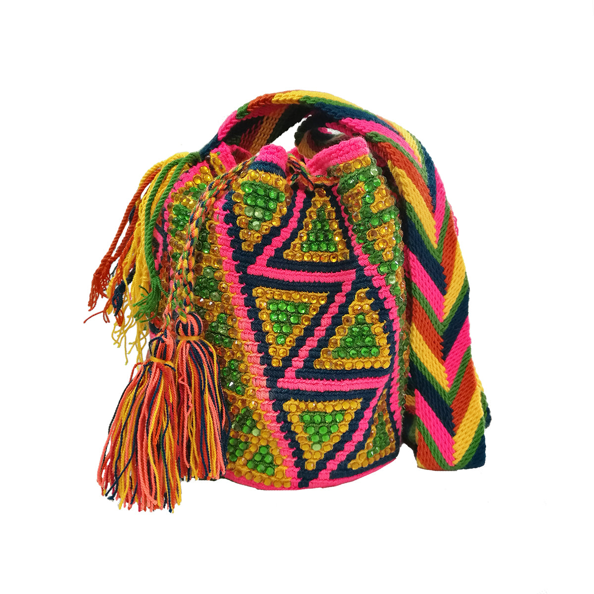 Apuna Mini Bag - Green Triangles