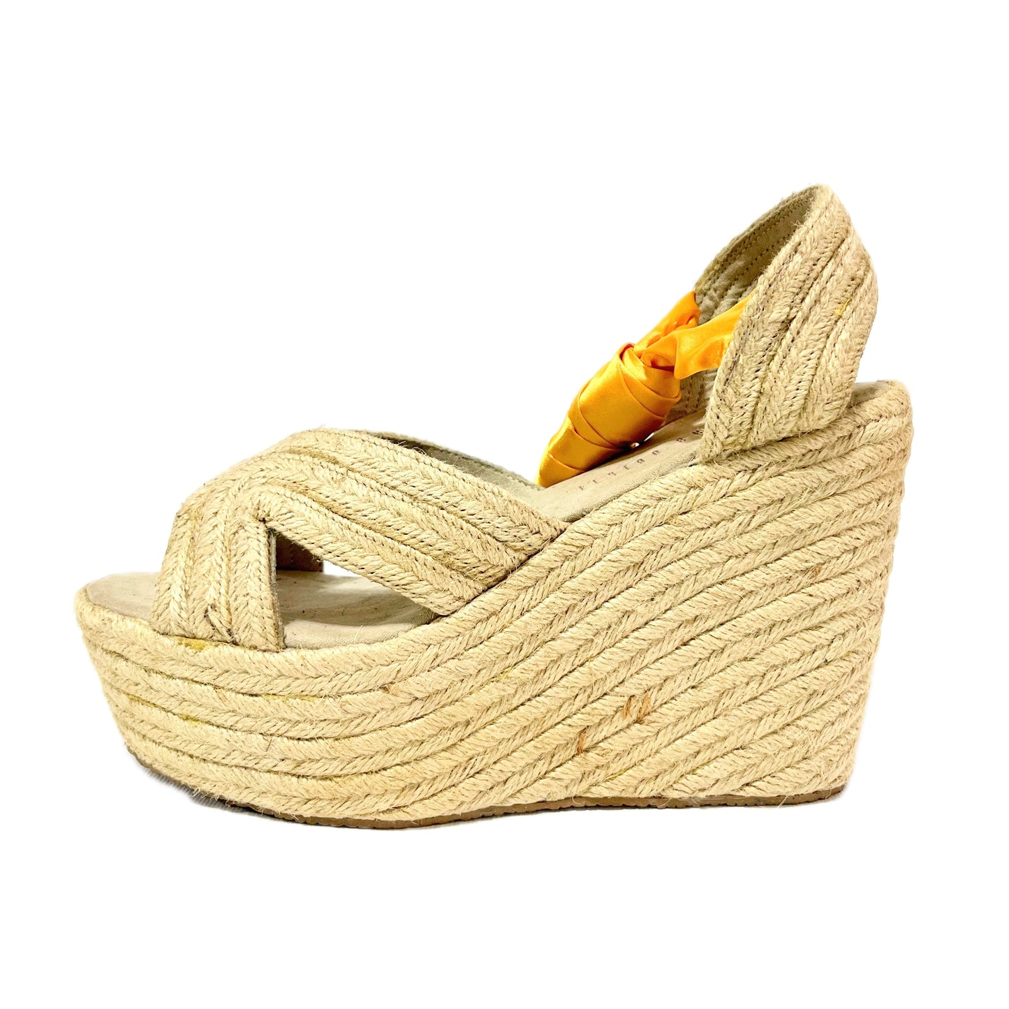 Gold Ankle Strap Wedges Size 39
