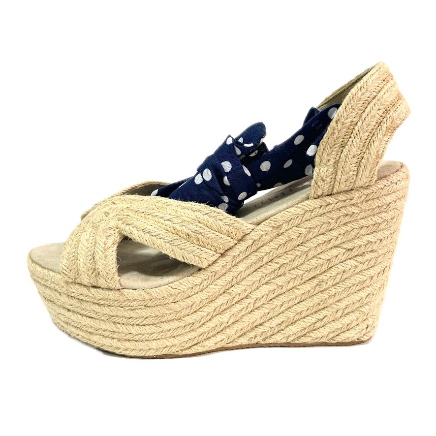 Blue Ankle Strap Wedges Size 39